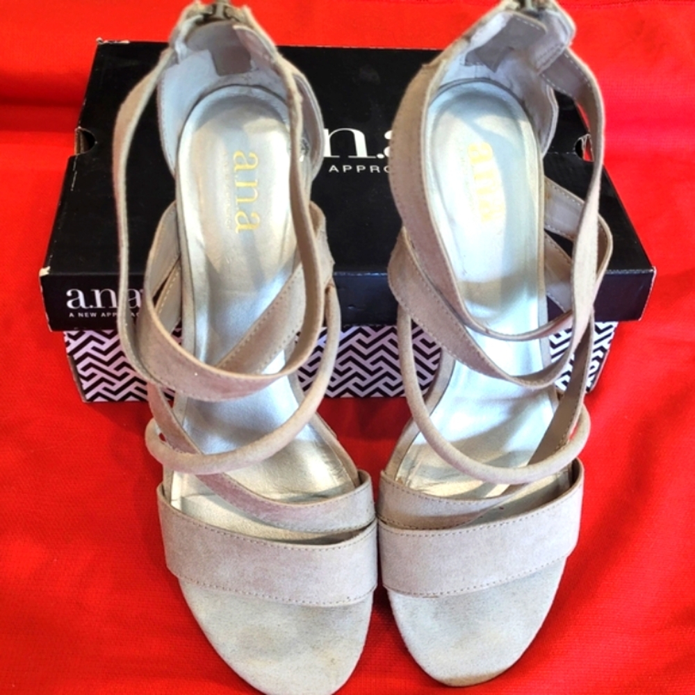 a.n.a  Women's Tan Wedge Shoes with Elegant Design